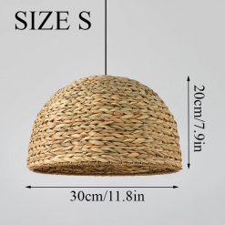 Wicker Water Hyacinth Lighting Size S