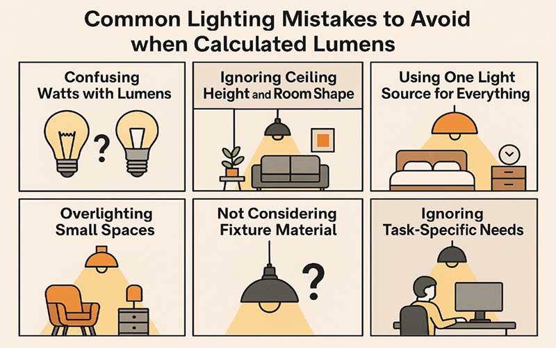 Common Lighting Mistakes To Avoid When Calculated Lumens