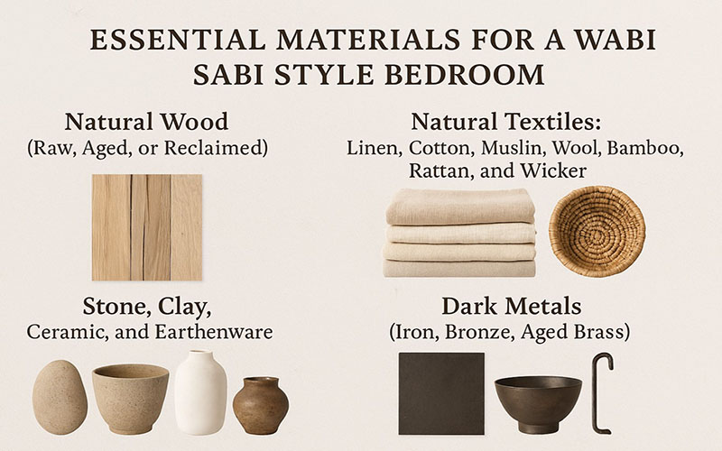 Essential Materials For A Wabi Sabi Style Bedroom
