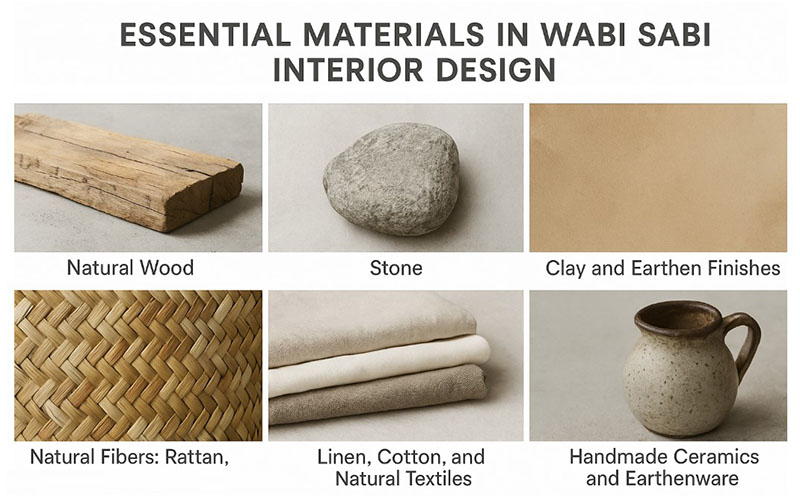 Essential Materials In Wabi Sabi Interior Design