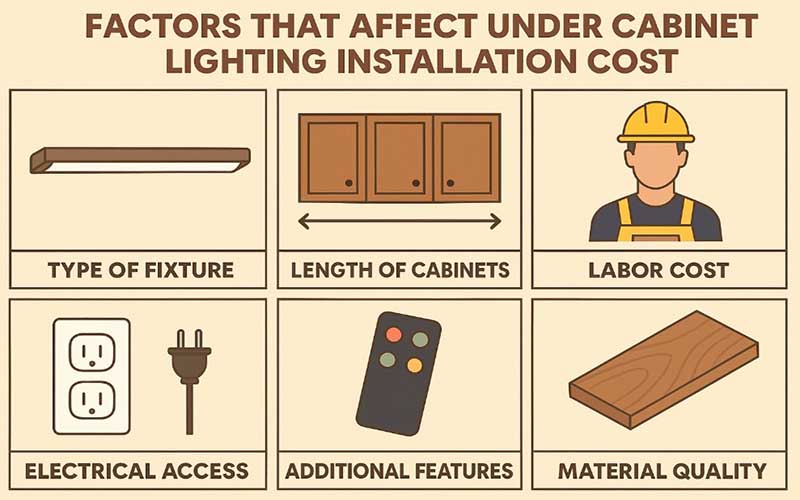 Factors That Affect Under Cabinet Lighting Installation Cost
