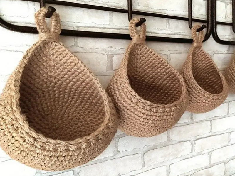 Hemp Rope Storage Basket