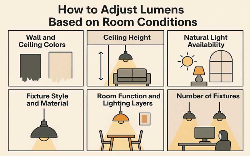 How To Adjust Lumens Based On Room Conditions