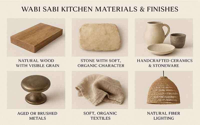 Wabi Sabi Kitchen Materials And Finishes