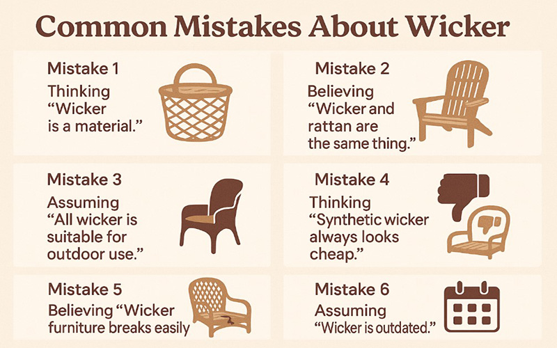 Common Mistakes About Wicker