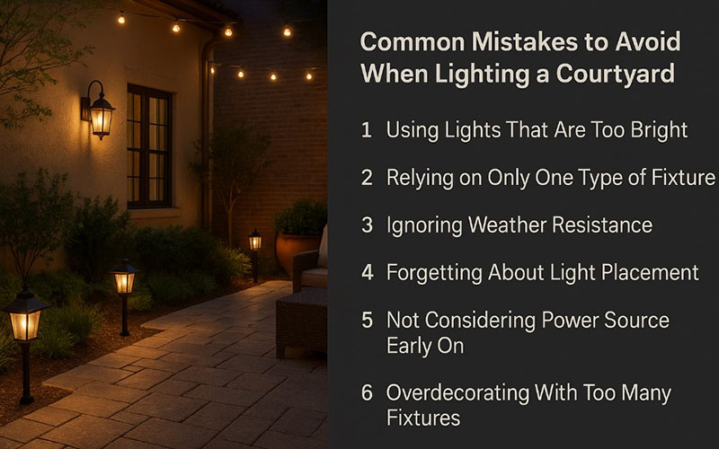 Common Mistakes To Avoid When Lighting Courtyard