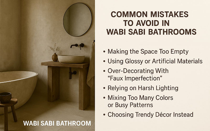 Common Mistakes To Avoid In Wabi Sabi Bathrooms
