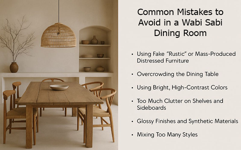 Common Mistakes To Avoid In A Wabi Sabi Dining Room
