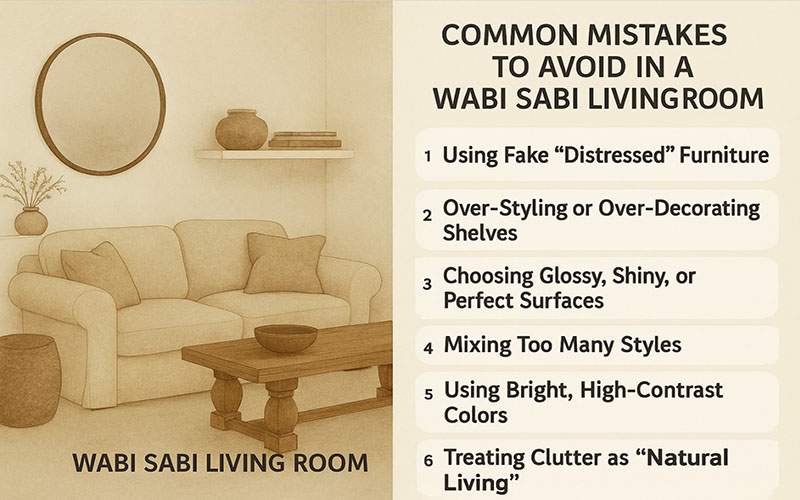 Common Mistakes To Avoid In A Wabi Sabi Living Room