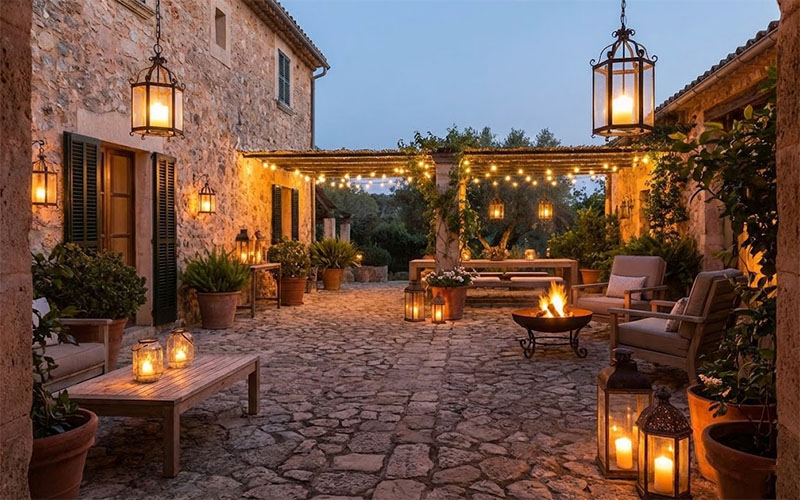 Courtyard Lantern Lighting