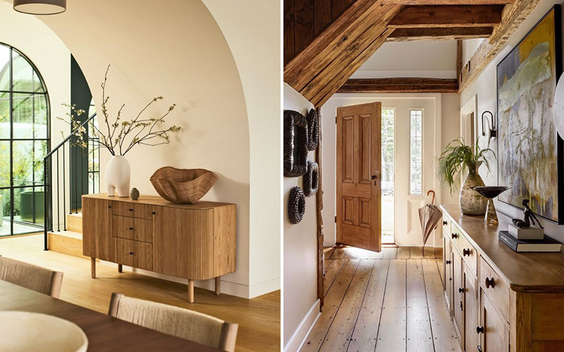 Entryway With Natural Material Decor