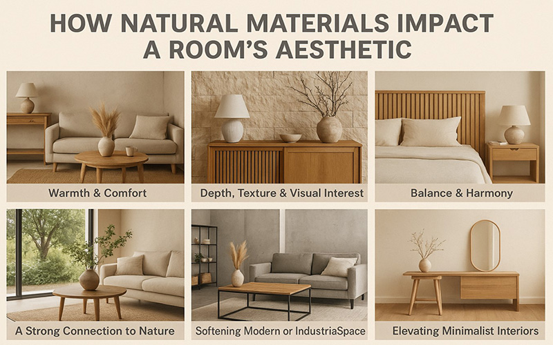 How Natural Materials Impact A Room's Aesthetic
