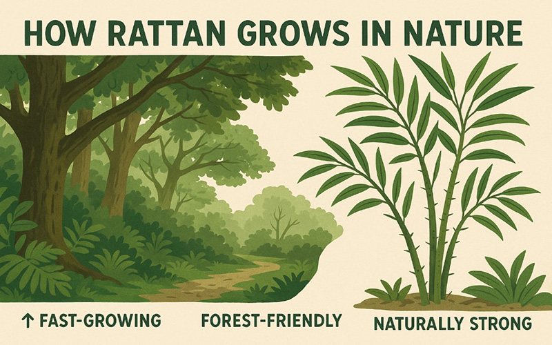 How Rattan Grows In Nature