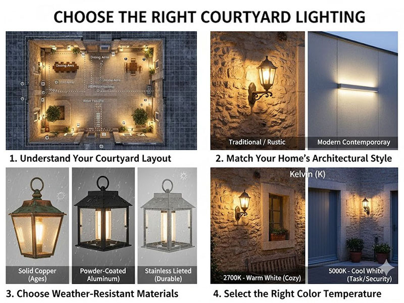 How To Choose The Right Courtyard Lighting