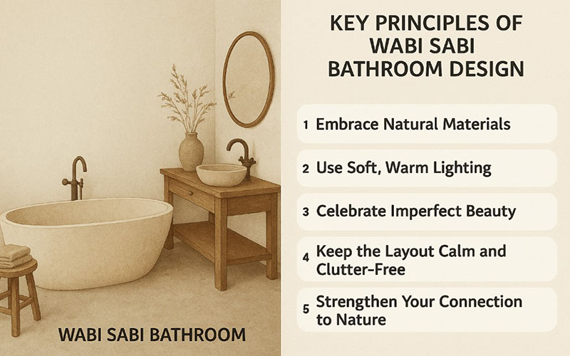 Key Principles Of Wabi Sabi Bathroom Design