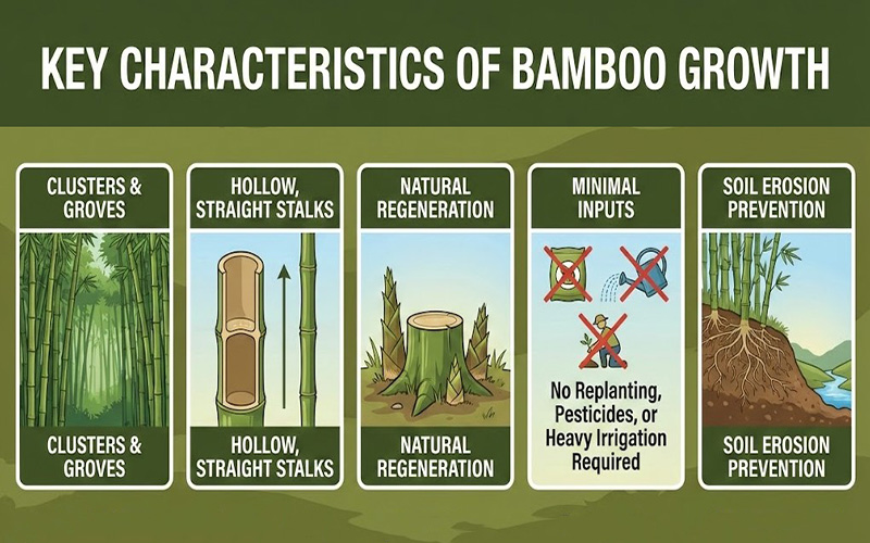 Key Characteristics Of Bamboo Growth In Nature