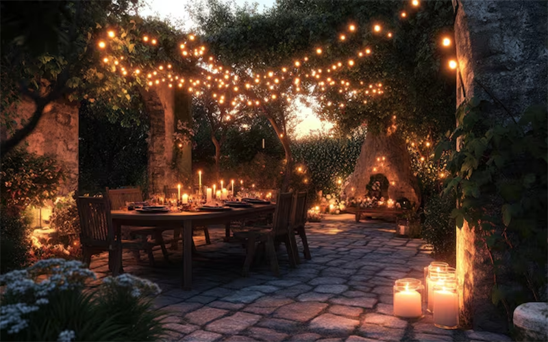 Magical Courtyard String Lights