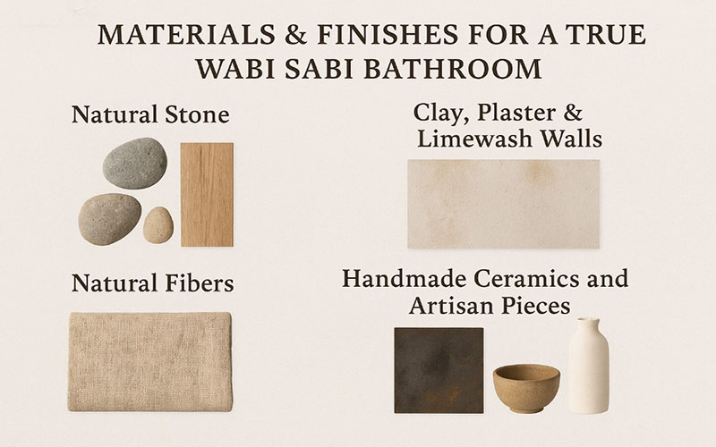 Materials & Finishes For A True Wabi Sabi Bathroom