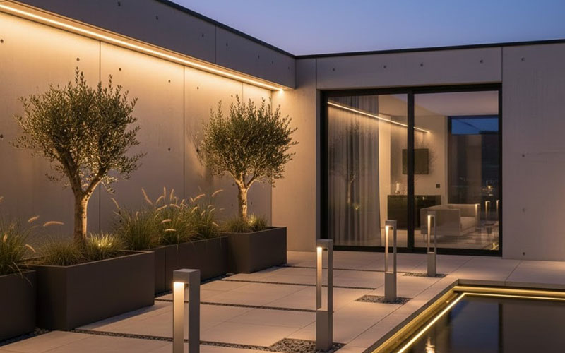 Modern Courtyard Lighting Ideas