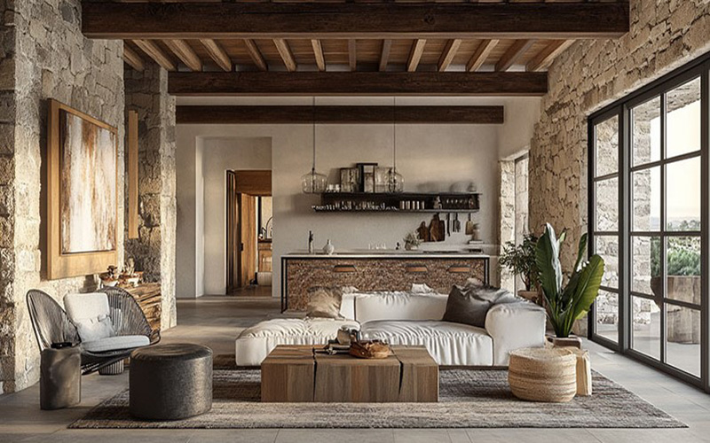 Natural Material For Rustic Design