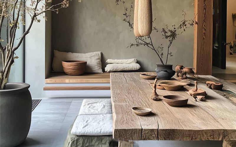 Natural Material For Wabi-sabi Style