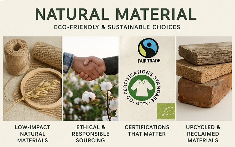 Natural Material Is Eco-friendly & Sustainable Choices