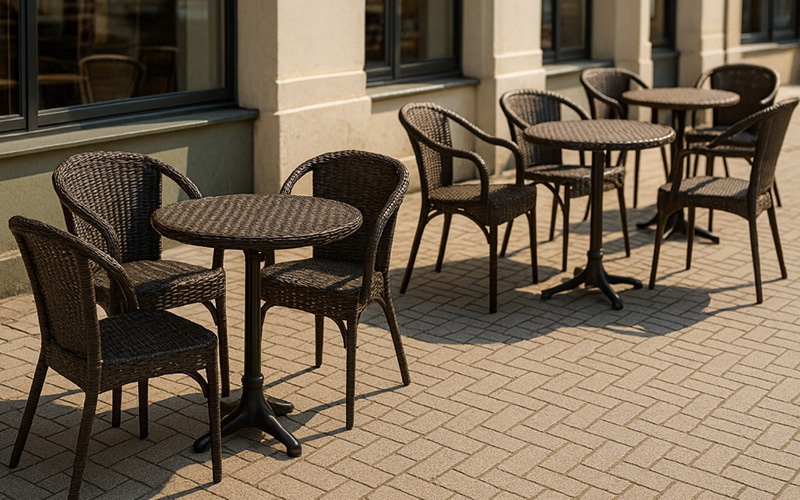 Pe Wicker Furniture For Coffee Shop