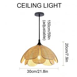 Rattan Flora Pendant Light Ceiling