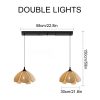 Rattan Flora Pendant Light Double Lights