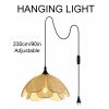 Rattan Flora Pendant Light Hanging Option