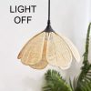 Rattan Flora Pendant Light Off