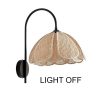 Rattan Flora Wall Fixture Light Off