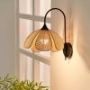 Rattan Flora Wall Light Near Window