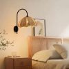 Rattan Flower Wall Light Flora Fixture