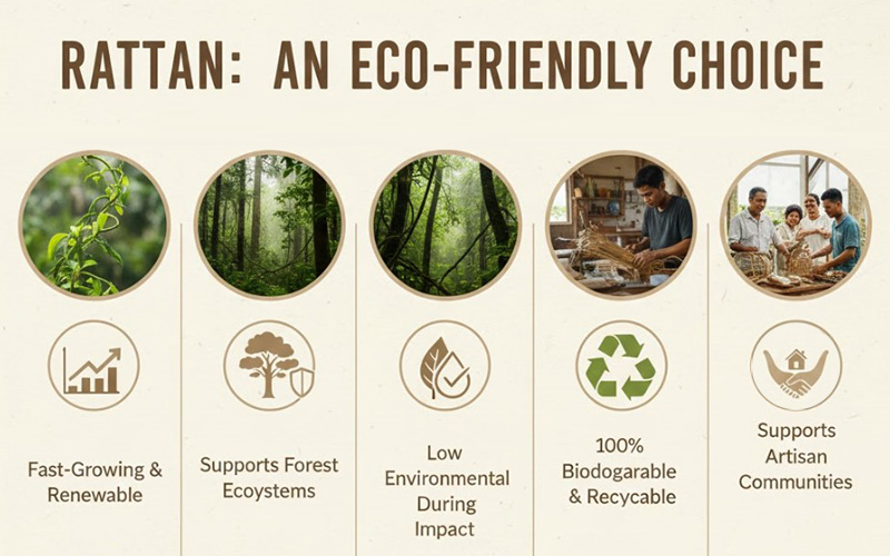 Rattan Is A Sustainable, Eco-friendly Choice For Modern Interiors