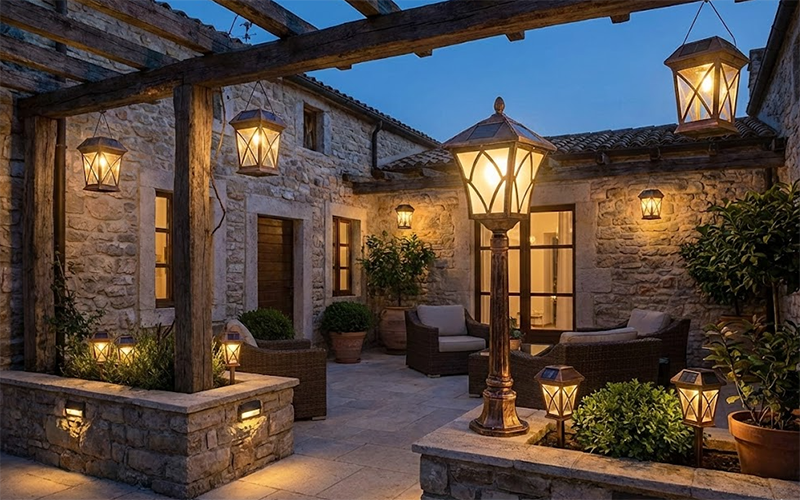 Solar Courtyard Lighting Ideas