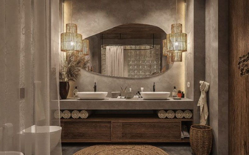 Style Wabi Sabi Bathroom Vanity
