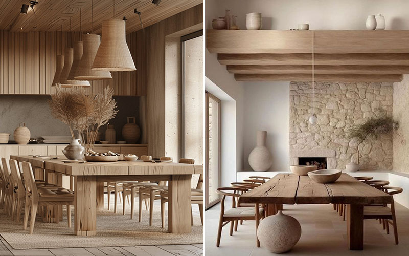 The Dining Table Is The Heart Of A Wabi Sabi Dining Room