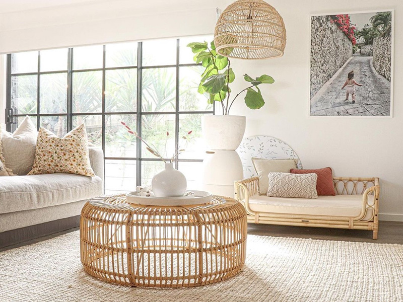 Use Natural Material In Living Room