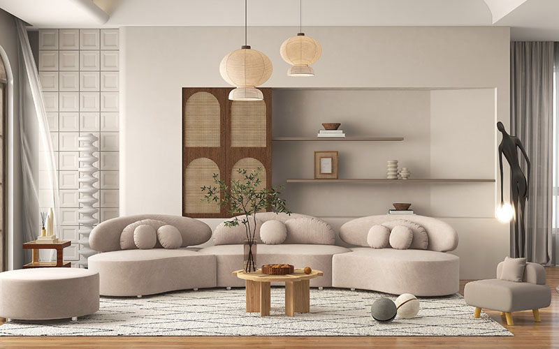 Well-designed Wabi Sabi Living Room Feels Open, Balanced, And Effortlessly Calming