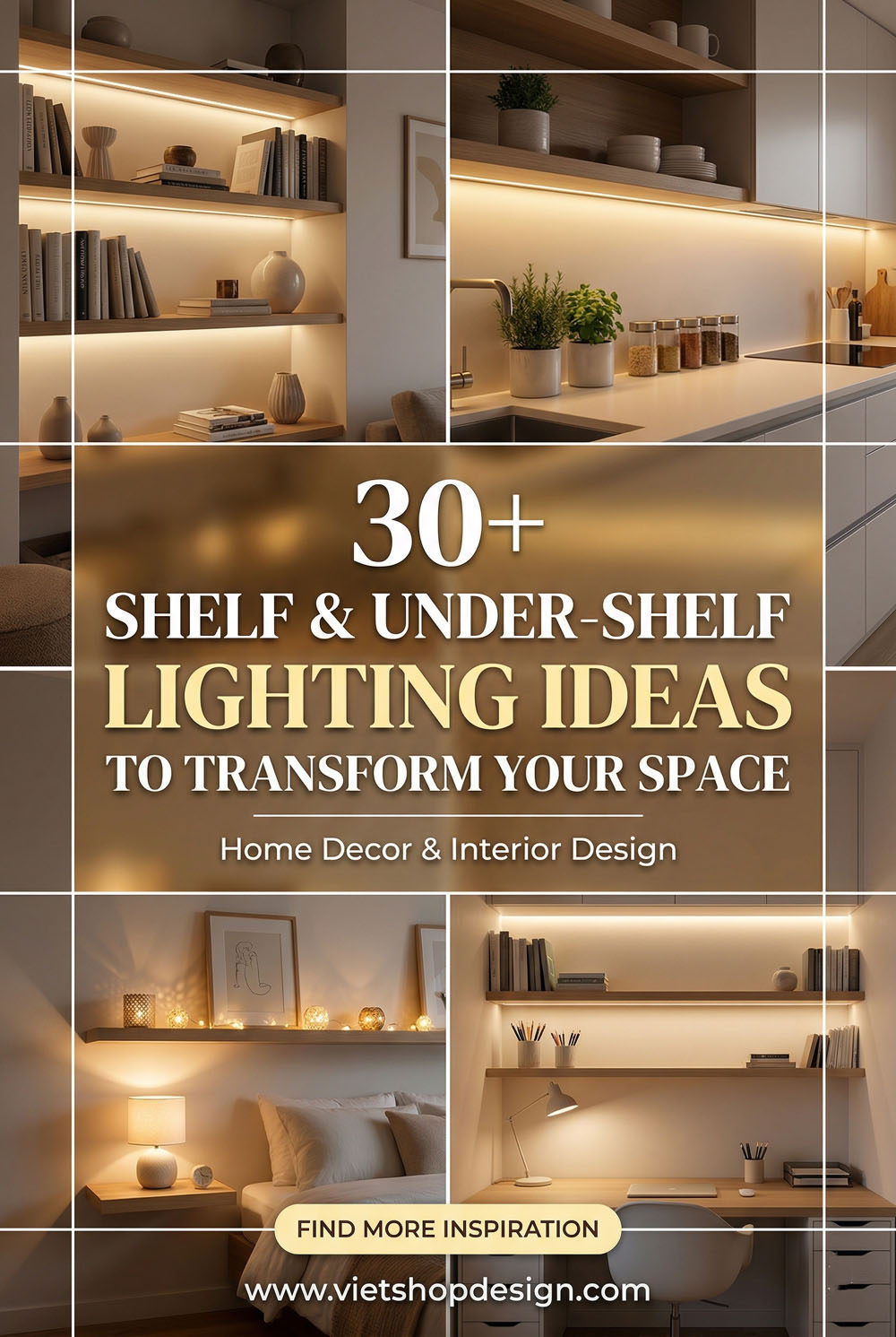 30+ Shelf & Under-Shelf Lighting Ideas to Transform Your Space