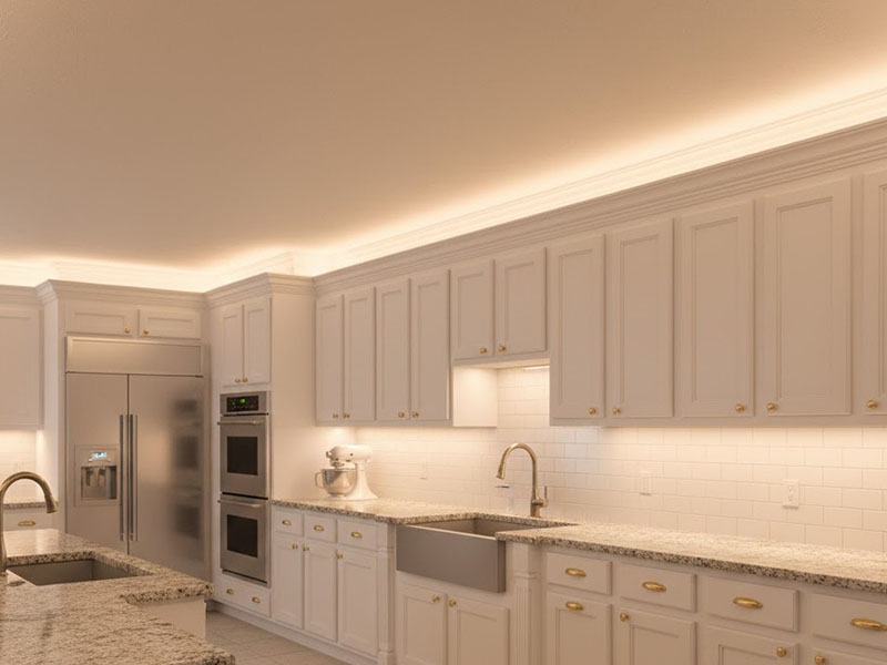 Accent Lighting Behind Crown Molding