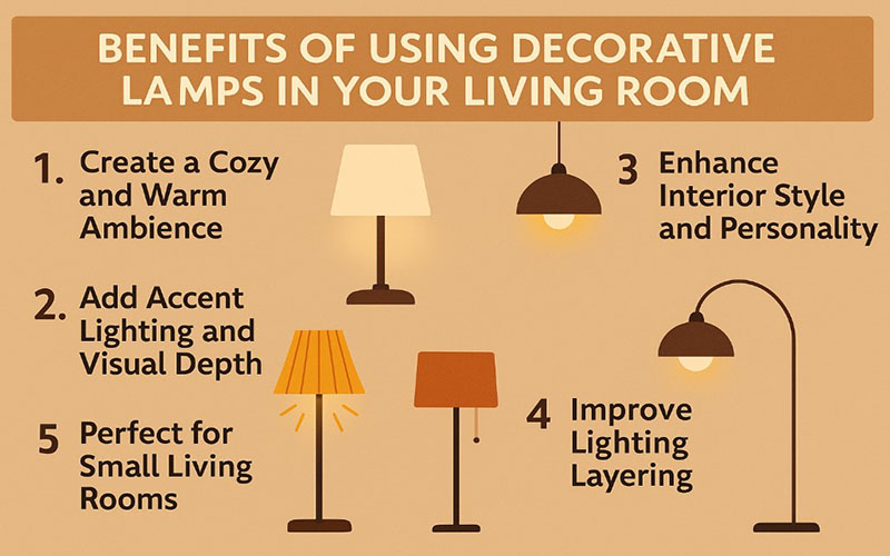 Benefits Of Decorative Lamps In Your Living Room