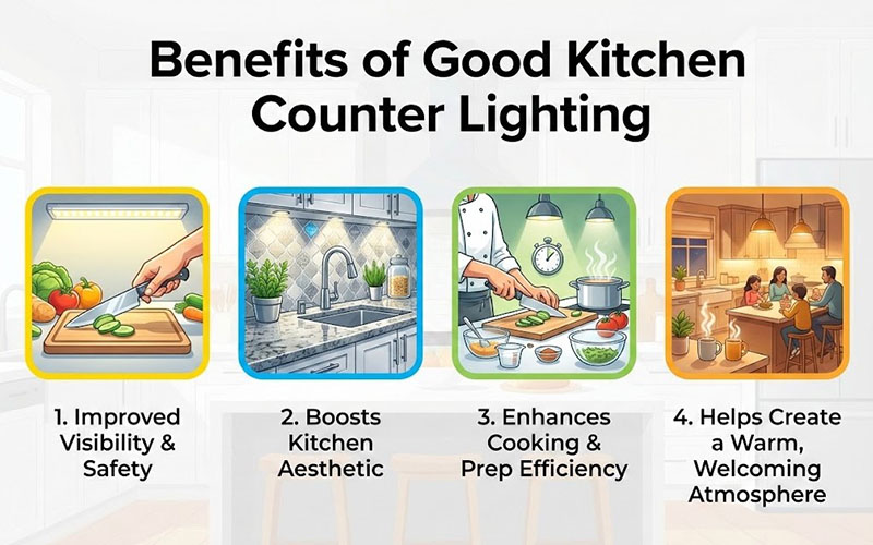 Benefits Of Good Kitchen Counter Lighting