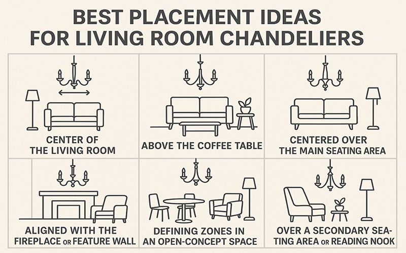 Best Placement Ideas For Living Room Chandeliers