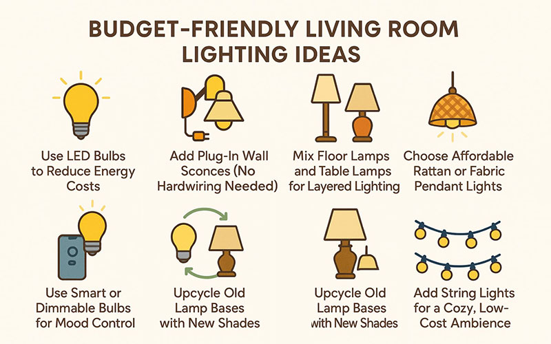 Budget-friendly Living Room Lighting Ideas