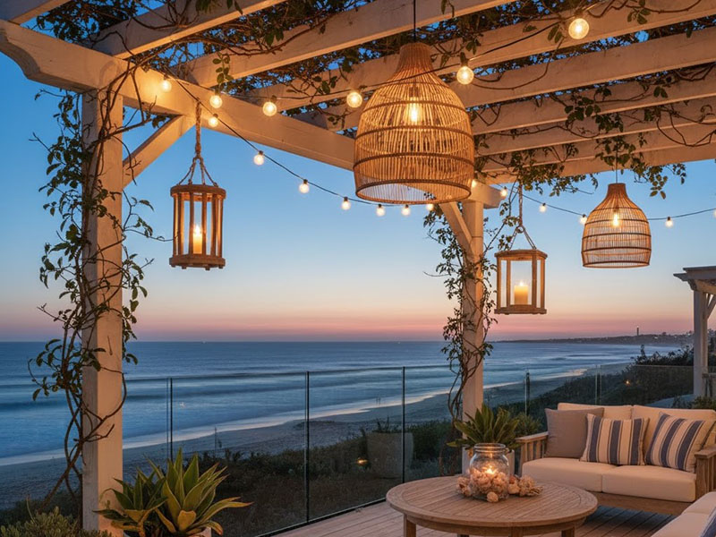 Coastal Terrace Lighting Ideas