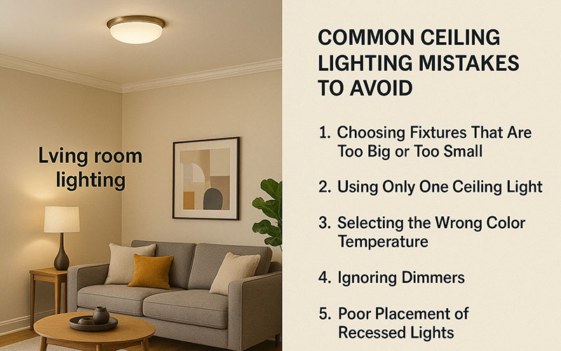 Common Livingroom Ceiling Lighting Mistakes To Avoid