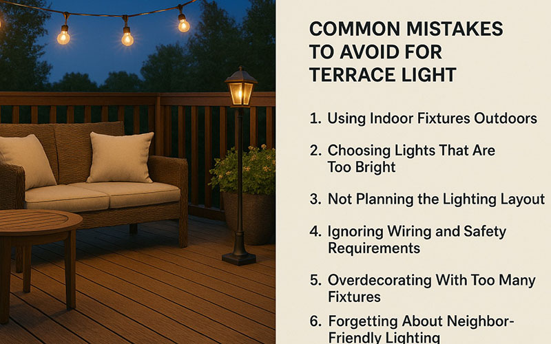 Common Mistakes To Avoid For Terrace Light