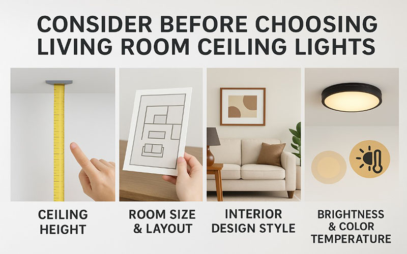 Consider Before Choosing Living Room Ceiling Lights
